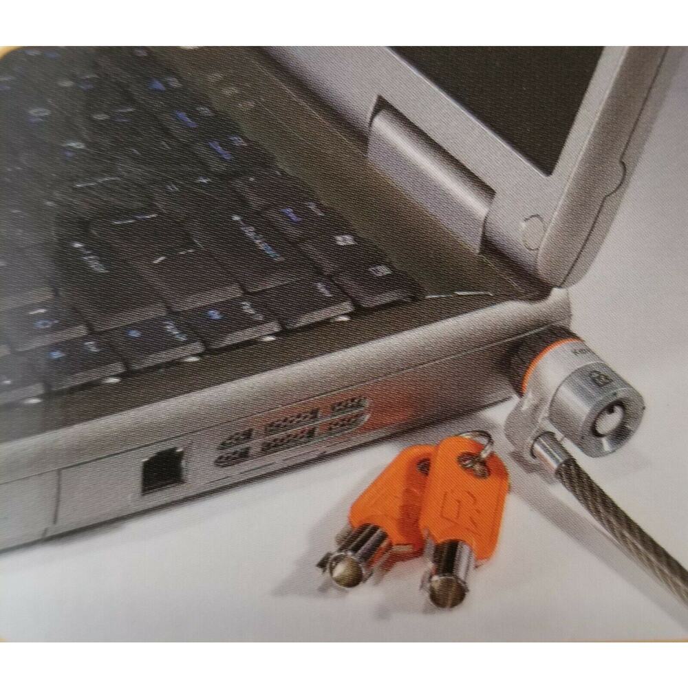 Kensington Laptop Computer Microsaver Security Cable w/Lock Cable Two Keys NEW